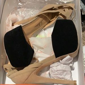 Nude & black heels